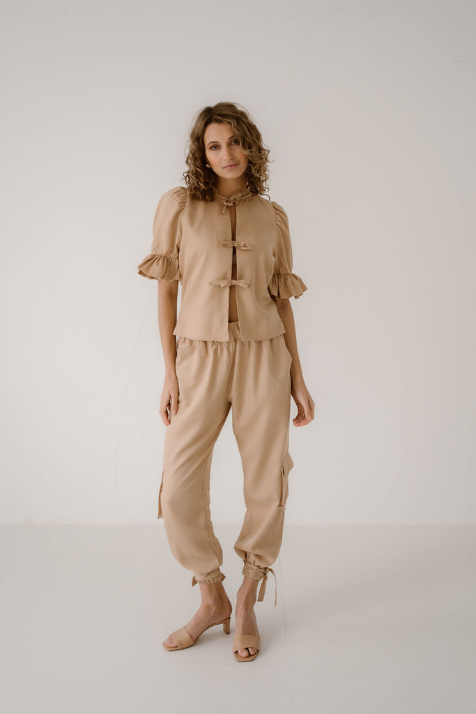 OLIVIA TOP - SAND ELJO THE LABEL