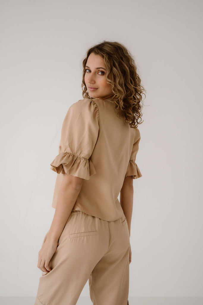 OLIVIA TOP - SAND ELJO THE LABEL