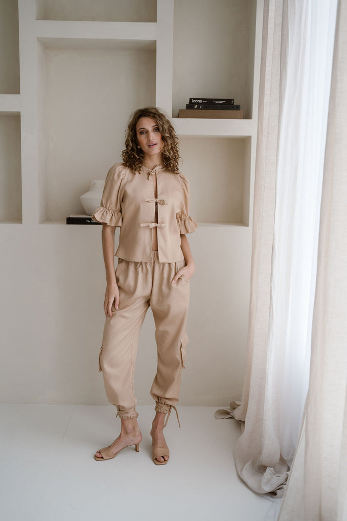 OLIVIA TOP - SAND ELJO THE LABEL