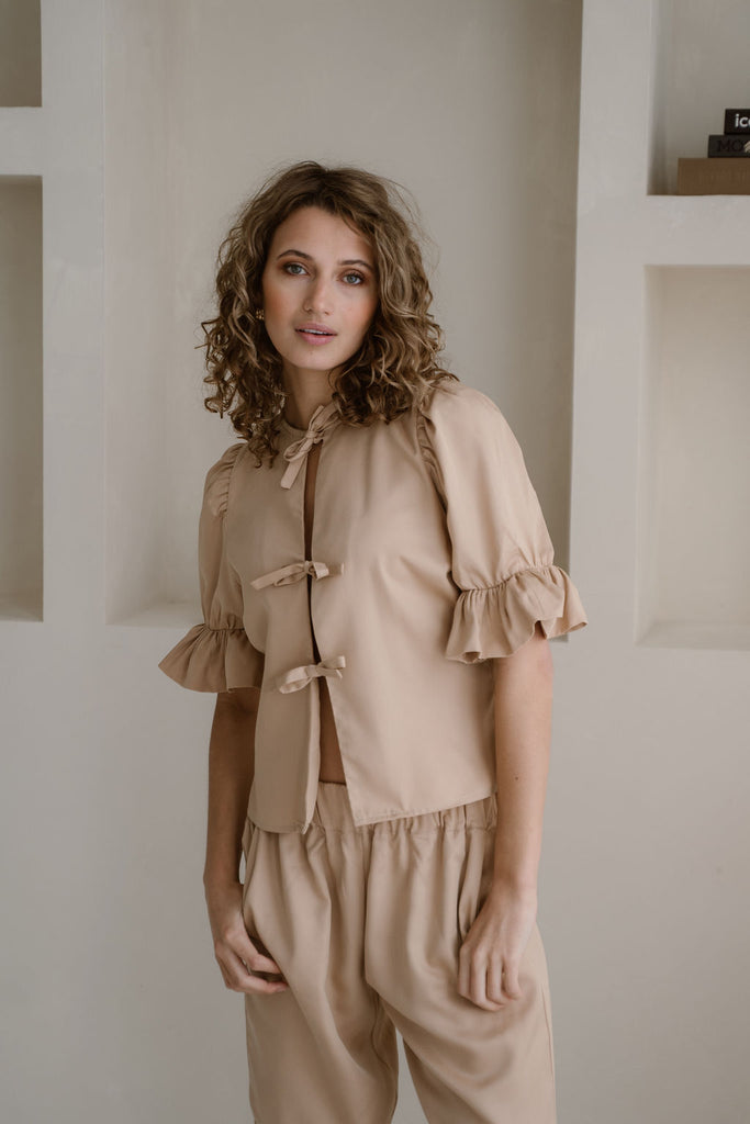 OLIVIA TOP - SAND ELJO THE LABEL